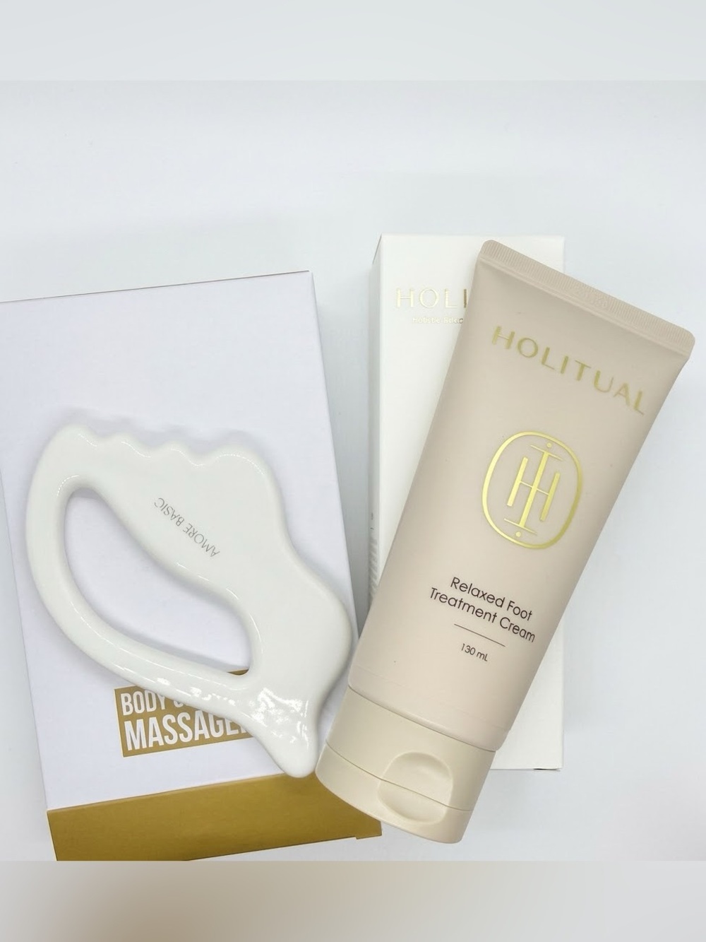 HOLITUAL Relaxed Foot Treatment Cream & Body Ceramic Massager